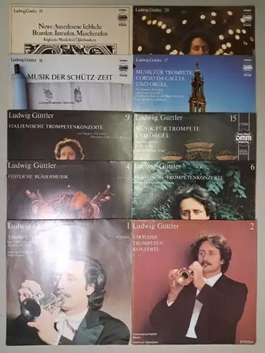 10 Schallplatten 12 LP Ludwig Güttler Nr. 1, 2, 4, 6, 9, 15, 16, 17, 18, 20