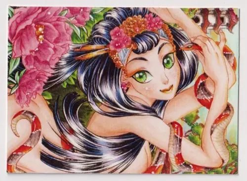 Sammelkarte: Artprint Schlange - klonschaf-wolli, Fräulein W., Tierkreiszeichen