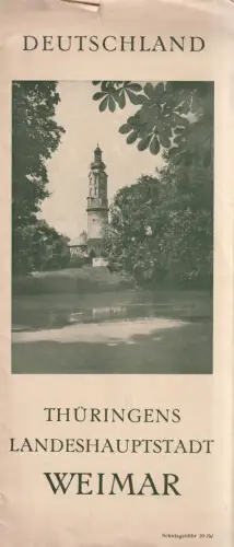 Prospekt: Thüringens Landeshauptstadt Weimar, Panses Verlag, gebraucht, gut