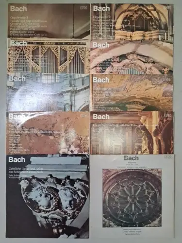 10x Johann Sebastian Bach Eterna Edition Schallplatten 12" LP, Orgelwerke, Arien