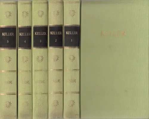 Buch: Werke in fünf Bänden, Keller, Gottfried. 5 Bände, 1977, Aufbau-Verlag