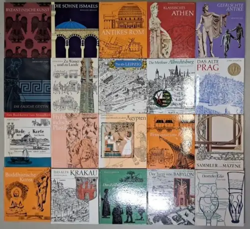 23 Bücher Kulturgeschichtliche Reihe. Koehler & Amelang, Prag, Antike, Glas ...