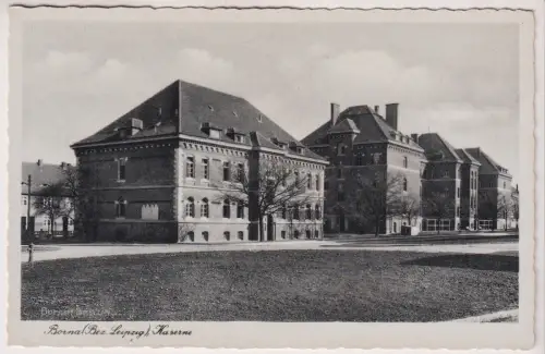AK Borna (Bez. Leipzig), Kaserne, Trinks & Co., Postkarte, Fotokarte