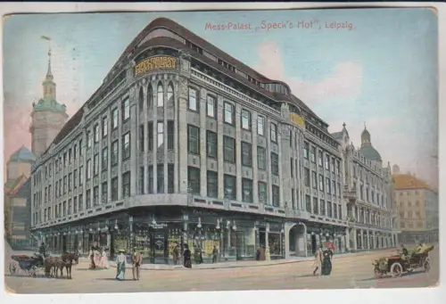 AK Mess-Palast Speck's Hof, Leipzig, ca. 1913, Louis Glaser, gelaufen