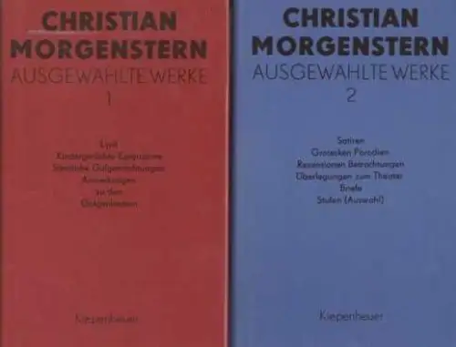 Buch: Ausgewählte Werke I und II, Morgenstern, Christian. 2 Bände, 1985