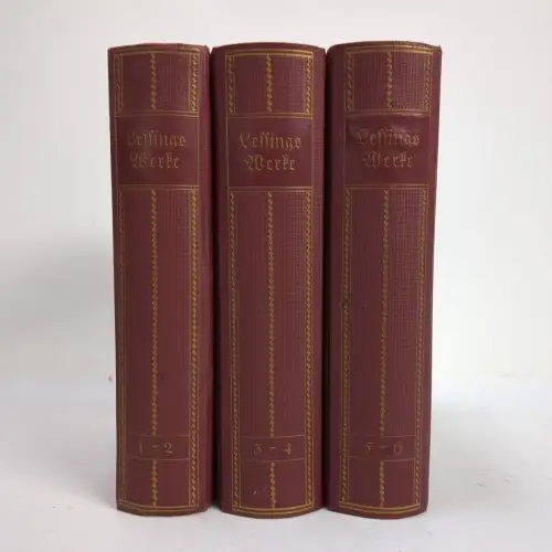 Buch: Gotthold Ephraim Lessings Werke, Auswahl, 6 Teile in 3 Bänden, Bong & Co.