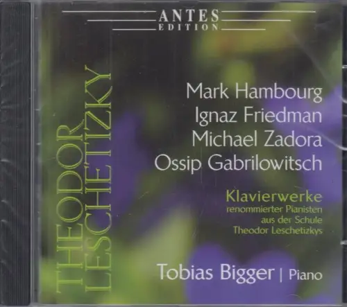 CD: Tobias Bigger u.a., Theodor Leschetitzky. 2009, Klavierwerke, wie neu
