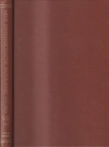 Buch: Neue Österreichische Biographie ab 1815, Große Österreicher. Band VIII