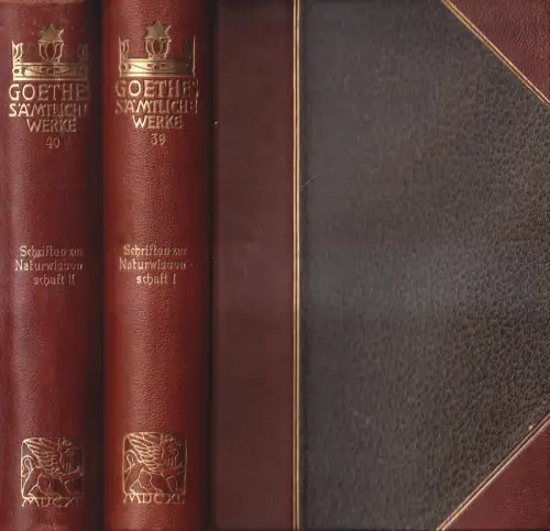 Goethes Sämtliche Werke 39/40: Schriften zur Naturwissenschaft I + II, Cotta