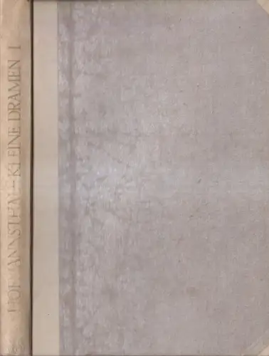 Buch: Kleine Dramen. Erster Band. Hugo von Hofmannsthal, 1909, Insel Verlag