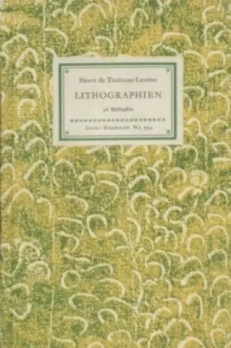 Insel-Bücherei 594, Henri deToulouse-Lautrec - Lithographien, Jedlicka, Gotthard