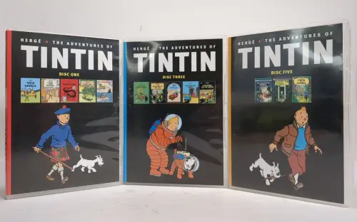 5 DVDs in 3 Hüllen: The Adventures of Tintin, Herge, englischsprachig