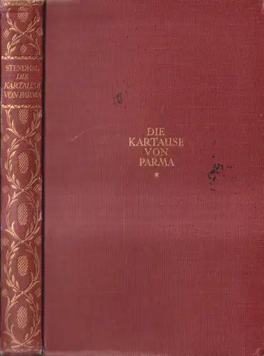 Buch: Die Kartause von Parma, Stendhal, Friedrich. 1925, Insel-Verlag