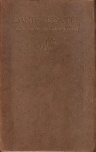 Buch: Gedichte von zweifelhafter Echtheit, Dante, 1912, Xenien, zweisprachig