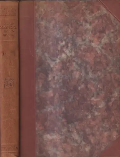 Buch: Systematische Philosophie, Dilhey, Wundt, Riehl, Eucken ..., 1921, Teubner