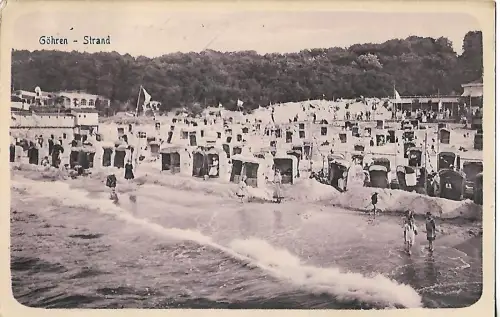 AK Göhren. Strand. ca. 1913, Verlag Stengel & Co., gebraucht, gut