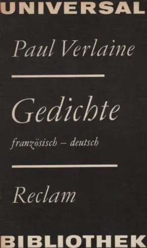 Buch: Gedichte, Verlaine, Paul. Reclams Universal-Bibliothek, 1980