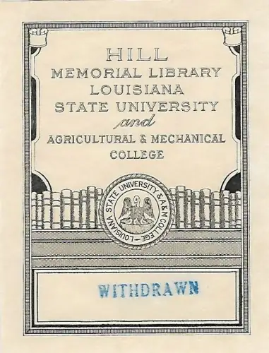 Original Kupferstich Exlibris: Hill Memorial Library Louisiana State University