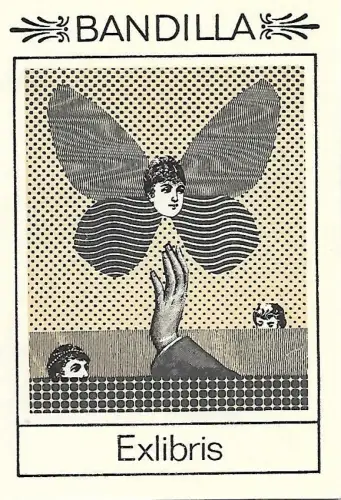 Original Grafik Exlibris: Bandilla, Symbolismus, gebraucht, gut