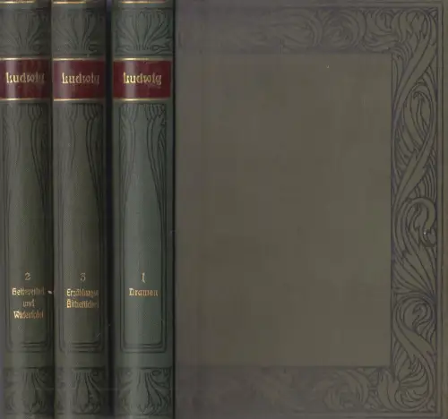 Buch: Ludwigs Werke, 3 Bände. Ludwig, Otto, Bibliographisches Institut