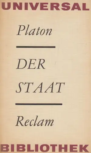 Buch: Der Staat, Platon. Reclams Universal-Bibliothek, 1978, gebraucht, gut