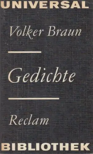 Buch: Gedichte, 1959 - 1964. Braun, Volker, Reclams Universal-Bibliothek, 1979
