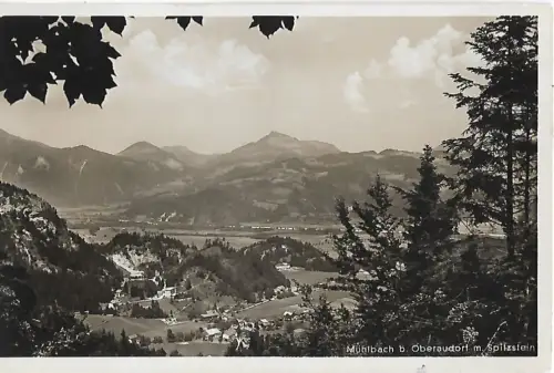 AK Mühlbach b. Oberaudorf m. Spitzstein. ca. 1938, Postkarte. Serien Nr