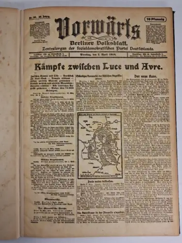 Vorwärts. Berliner Volksblatt, 35. Jahrgang 1918, Nr. 90-118, unvollständig