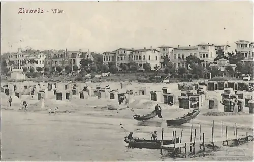 AK Zinnowitz. Villen. ca. 1908, Postkarte. Ca. 1908, Verlag Carl Toussaint