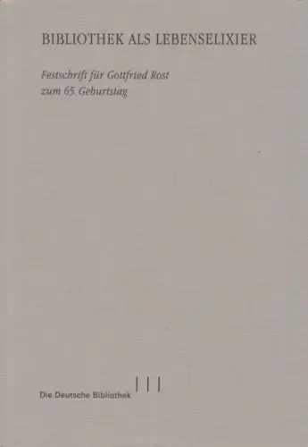 Buch: Bibliothek als Lebenselexier, Jacobi, Johannes / Tröger, Erika. 1996