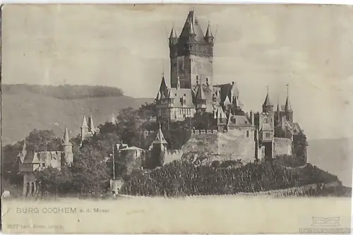 AK Burg Cochem a.d. Mosel. ca. 1915, Postkarte. Serien Nr, ca. 1915