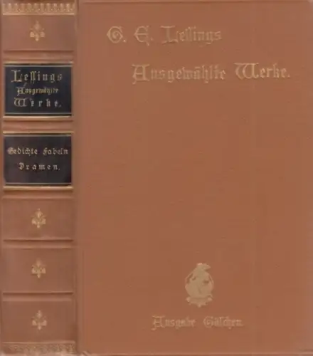 Buch: Lessings Werke, Lessing, G. E. 2 in 1 Bände, Ausgabe Göschen, 1890