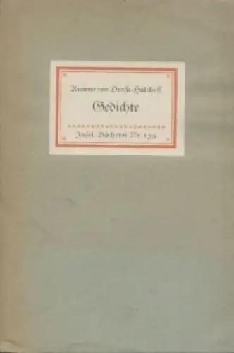 Insel-Bücherei 139, Gedichte, Droste-Hülshoff, Anette von. 1945, Insel-Verlag