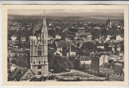AK Braunschweig, Blick vom Andreaskirchturm, ca. 1950, Schöning & Co. gelaufen