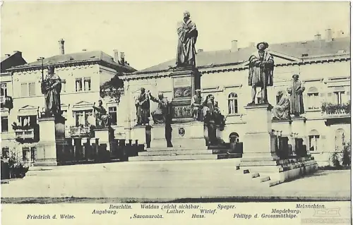 AK Friedrich d. Weise. Melanchton. Philipp d. Grossmüthige. Speyer... Postkarte