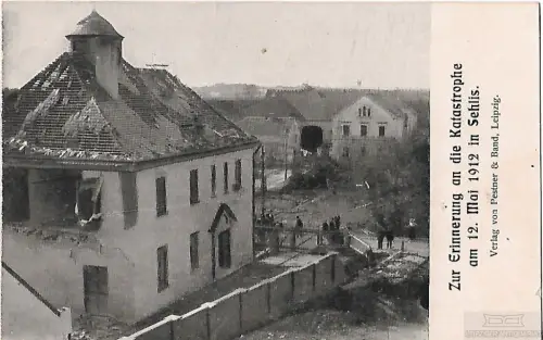 AK Zur Erinnerung an die Katastrophe am 12.Mai 1912 in Sehlis. ca... Postkarte