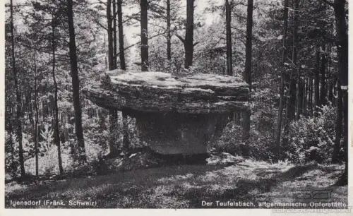 AK Igensdorf (Fränk. Schweiz). Der Teufelstisch. altgermanische... Postkarte