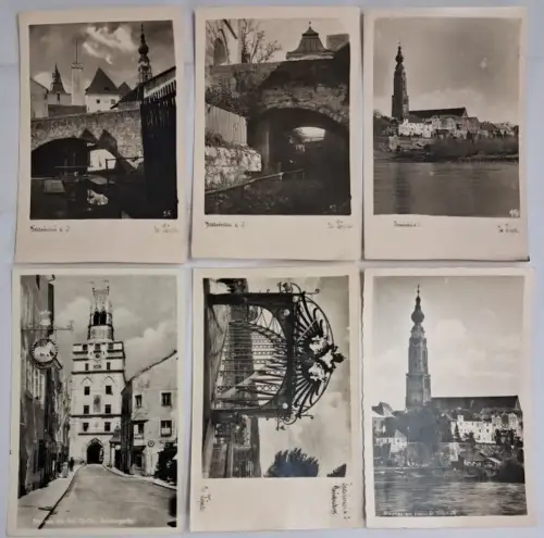 AK Lot 6 Postkarten Braunau am Inn, St. Stephan; Salzburgertor; Brückenkopf ...