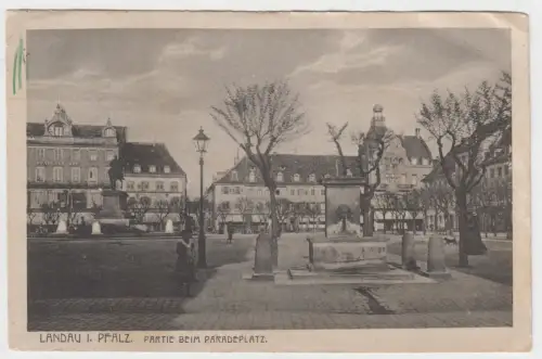 AK Landau i. Pfalz. Partie beim Paradeplatz, 1919, Verlag J. Kastner, Postkarte