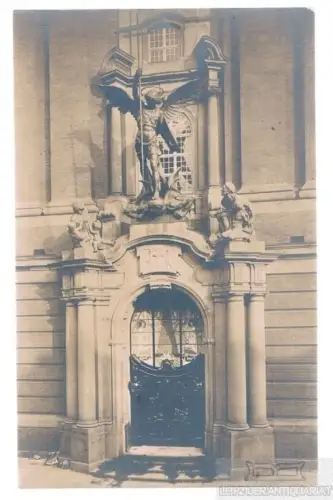 AK Hamburg. Hauptportal der Großen St. Michaelis-Kirche, Postkarte. Fotokarte