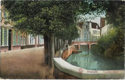AK Dixmude. La grande digue. ca. 1916, Postkarte. Serien Nr, ca. 1916