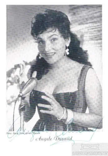 Angele Durand. Autogrammkarte. Signiert, Autogrammkarte, gebraucht, gut 277895