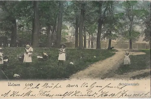 AK Uelzen. Schützenplatz. ca. 1907, Postkarte. Serien Nr, ca. 1907