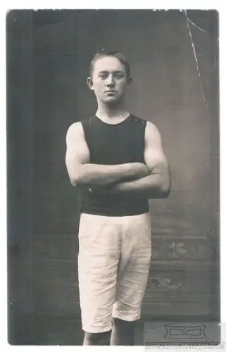 AK Sporter / Turner in Sportkleidung. Um 1900, Postkarte. Fotokarte 278129