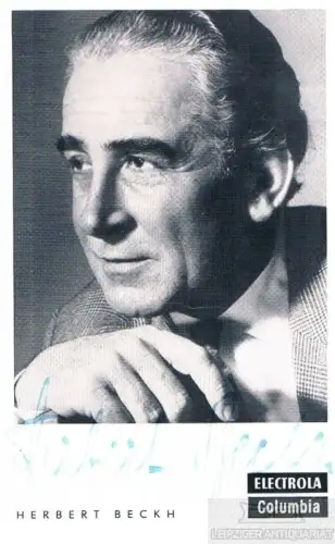 Herbert Beckh. Autogrammkarte. Signiert, Autogrammkarte, Electrola, Columbia