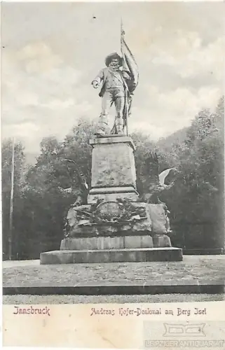AK Innsbruck. Andreas Hofer Denkmal am Berg Isel. ca. 1913, Postkarte. Ca. 1913