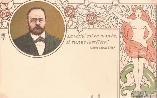 AK Emile Zola, Postkarte, gebraucht, gut