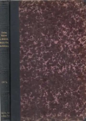 Buch: Technische Blätter. II. Jahrgang 1870, Kick, Friedrich. 1870