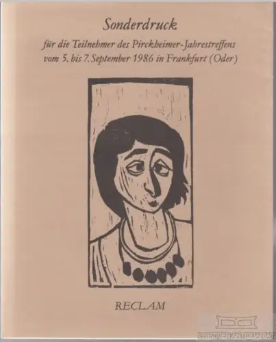 Buch: Sonderdruck für die Teilnehmer des Pirckheimer-Jahrestreffens... Ma 276587