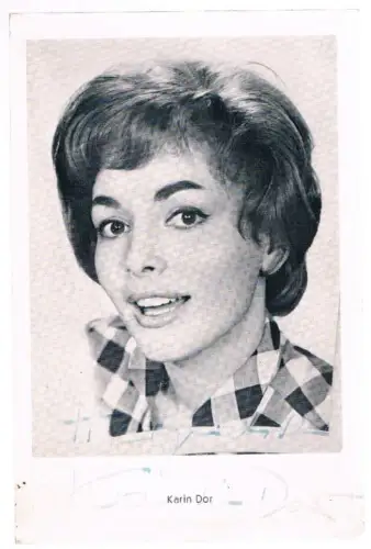 Karin Dor. Autogrammkarte. Signiert, Autogrammkarte, gebraucht, gut